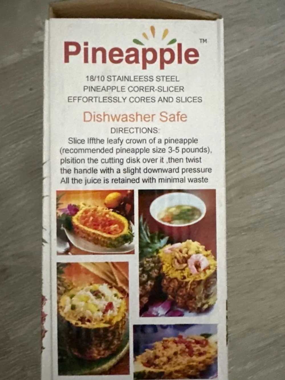 Pineapple Pineapple Corer-Slicer - Stainless Steel with Black Handle